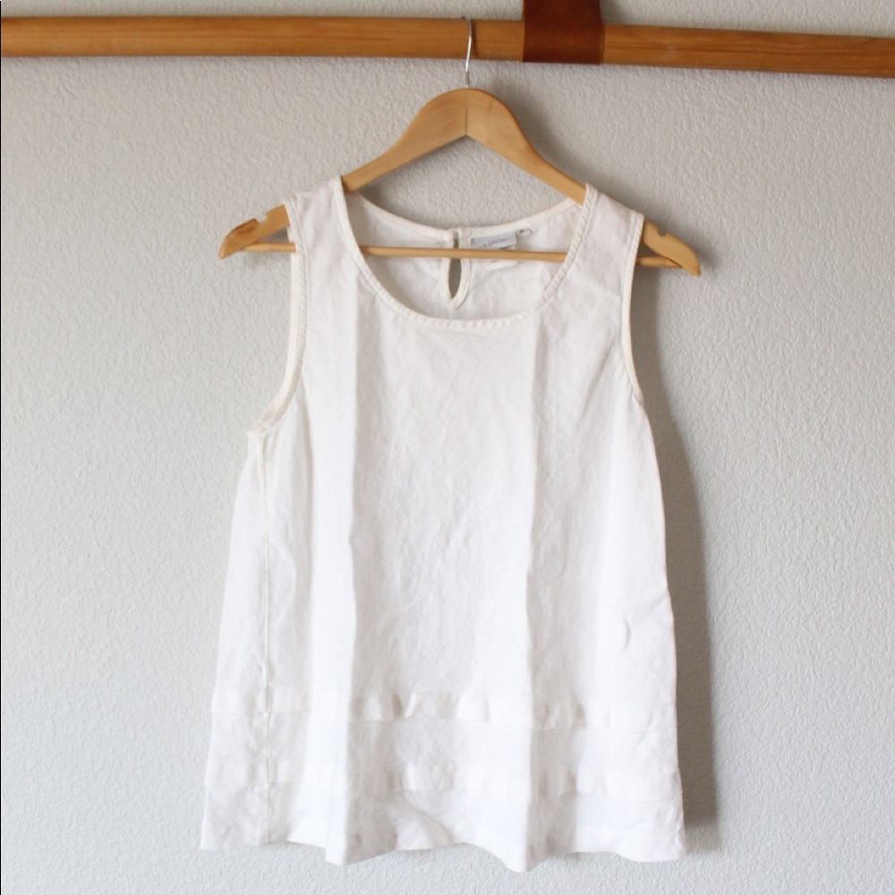 Linen Peplum Style Top